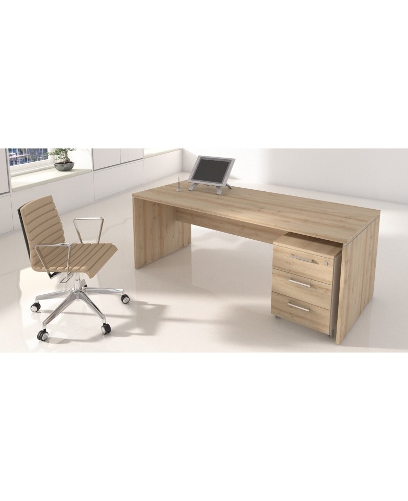 Mesa de oficina New pano acabado aspecto madera
